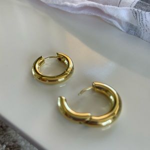 Gorjana gold plated hoop earrings